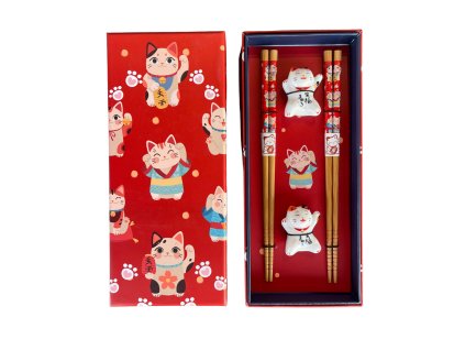 Jade Temple - Sada hůlek Maneki Neko - 2 páry