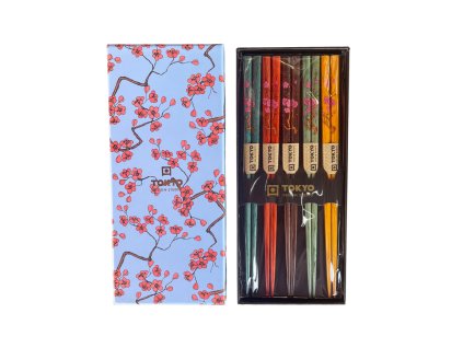 Tokyo Design – Dárková sada hůlek Sakura - 5 párů