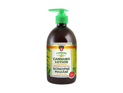 CANNABIS Massage Gel Pump 500ml P0423 ENG WEB
