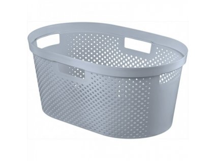 INFINITY DOTS koš na prádlo 39L - šedý