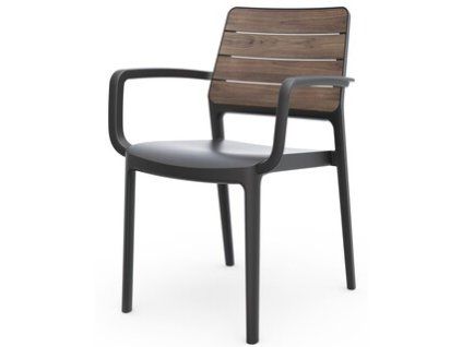 porto armchair graphite walnut