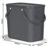 Systém třídění odpadu ALBULA box 25L - antracit