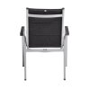 0301202 9000 basic plus padded stapelsessel silber anthrazit meliert rueck