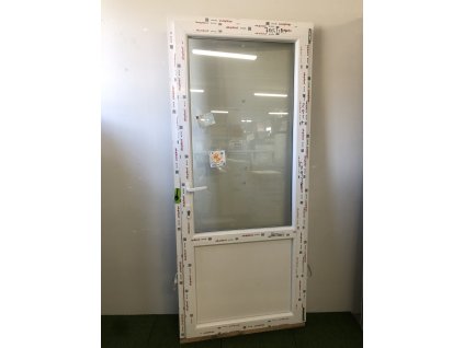 Balkonové dveře 90x205 (900x2050mm) Bílá/Bílá (klika/klika, zámek, AL práh) 2/3sklo