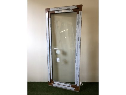 Balkonové dveře 85x205 (850x2050mm) Bílá/Zlatý dub Klika jednostranná