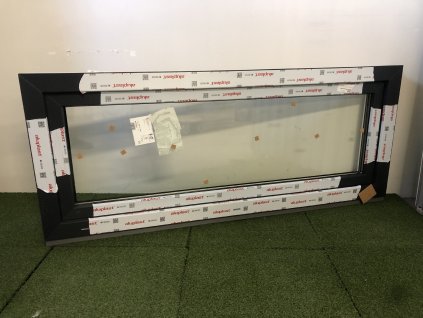Plastové okno 150x60 (1500x600mm) Bílá/Antracit (Ventilace) Kömmerling 70 AD