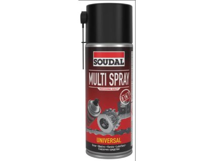 SOUDAL multi spray 8v1 400 ml, bílá