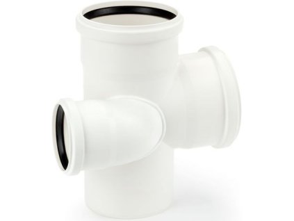 REHAU RAUPIANO PLUS odbočka šachtová 87° DN110/75/110, odhlučněná, levá, PP