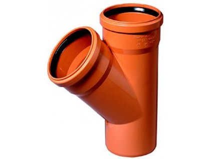 Tvarovka KG odbočka -KGEA plastová odpadní DN 125/110, 45° - venkovní oranžová