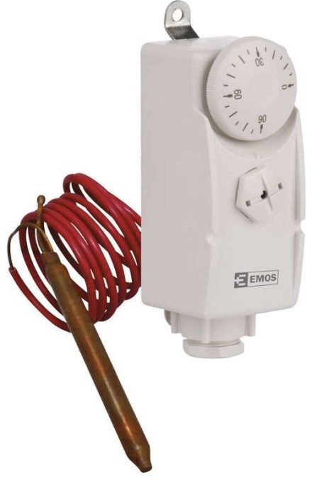 EMOS T80F termostat s kapilárovým čidlem 54x38x105mm, bílá