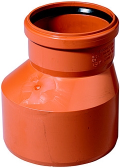 Tvarovka KG redukce -KGR plastová odpadní DN 150/100 (160/110) - venkovní oranžová
