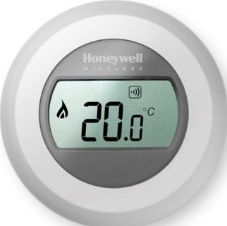 Regulace prostorová Honeywell denní Round bezdrátový digitální pokojový termostat přepínací kontakt 24V - 230V