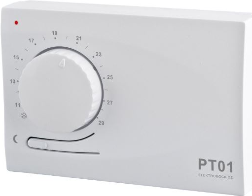 Regulace prostorová Elektrobock denní Termostat elektronický s automatickým nočním útlumem +11+29°C/250V/5A/IP20