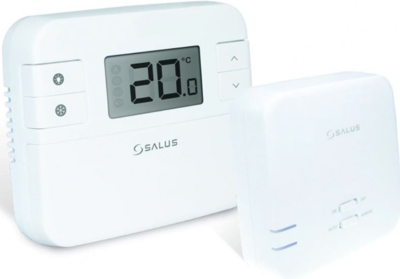 Regulace prostorová Thermocontrol denní Manuální elektronický bezdrátový termostat SALUS RT310RF 5-35°C/0-230V/16A bílý