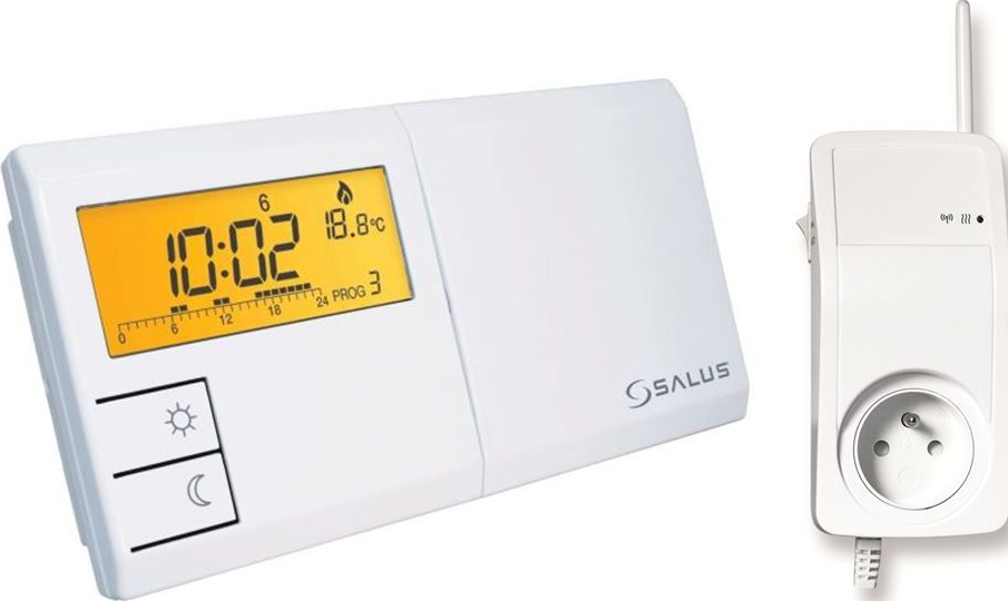 Regulace prostorová Thermocontrol týdenní Digitální bezdrátový termostat EUROTEMP 091FLTX+ 5-30°C/0-230V/5A bílá