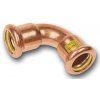 SANHA PRESS GAS 10002A oblouk 90°, 28mm, s konci na vnitřní lisování, plyn, měď