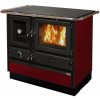 MBS SUPER THERMO MAGNUM sporák na tuhá paliva 16,3 kW, s výměníkem a troubou, levý, červená