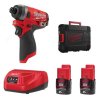 MILWAUKEE M12 FID2-202X aku rázový utahovák 12 V, 170 Nm, 2x akumulátor 2,0 Ah, nabíječka, kufr