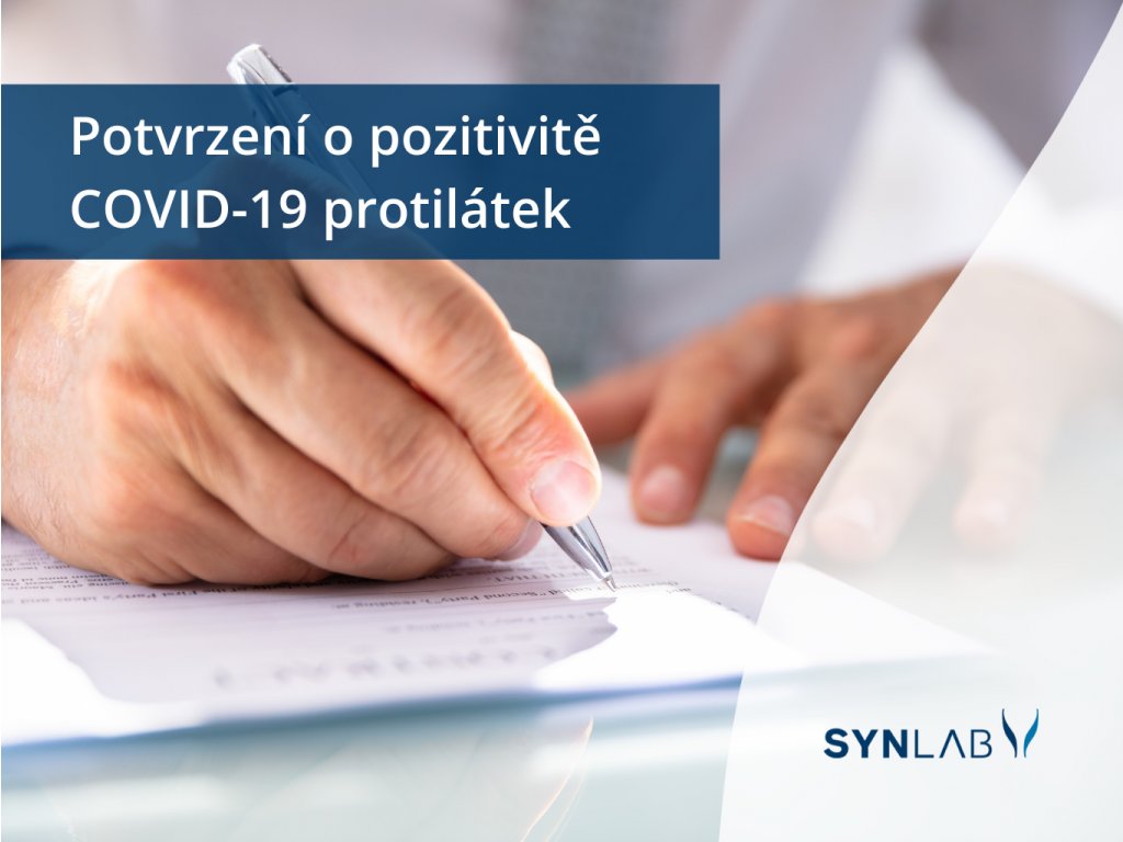 Potvrzení o pozitivitě protilátek COVID 19 e shop Synlab