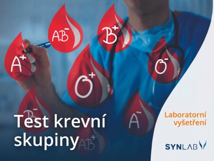 Laboratorní test krevní skupiny a Rh faktoru Synlab