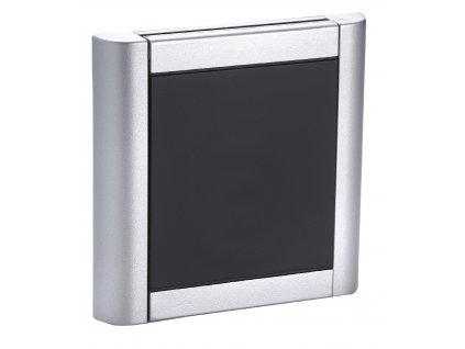 Zásuvka alu-černá, bez instalační sady