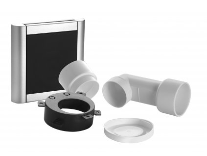 Zásuvka alu-černá, s instalační sadou