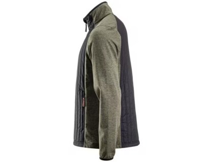 Pánská bunda, hybridní fleece, olivová
