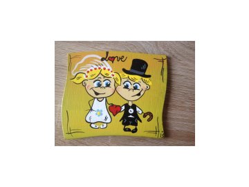 Dřevěná cedulka na dveře - LOVE