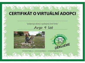 Certifikát k adopci "Argo"