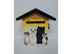 Poštovní schránka DOMEČEK - kočky a pes