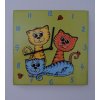 Hodiny kočičky 25x25cm