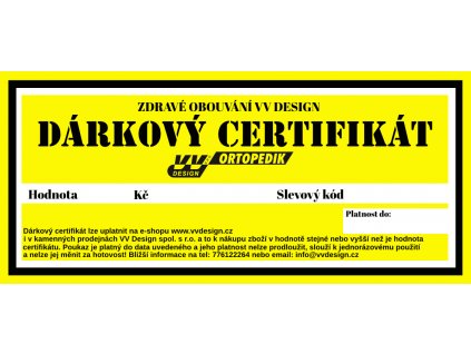 CERTIFIKÁT, POUKÁZKA