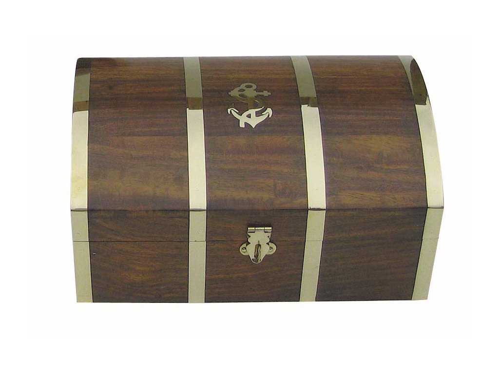 Dřevěná truhla - box s kotvou 26 cm 2014