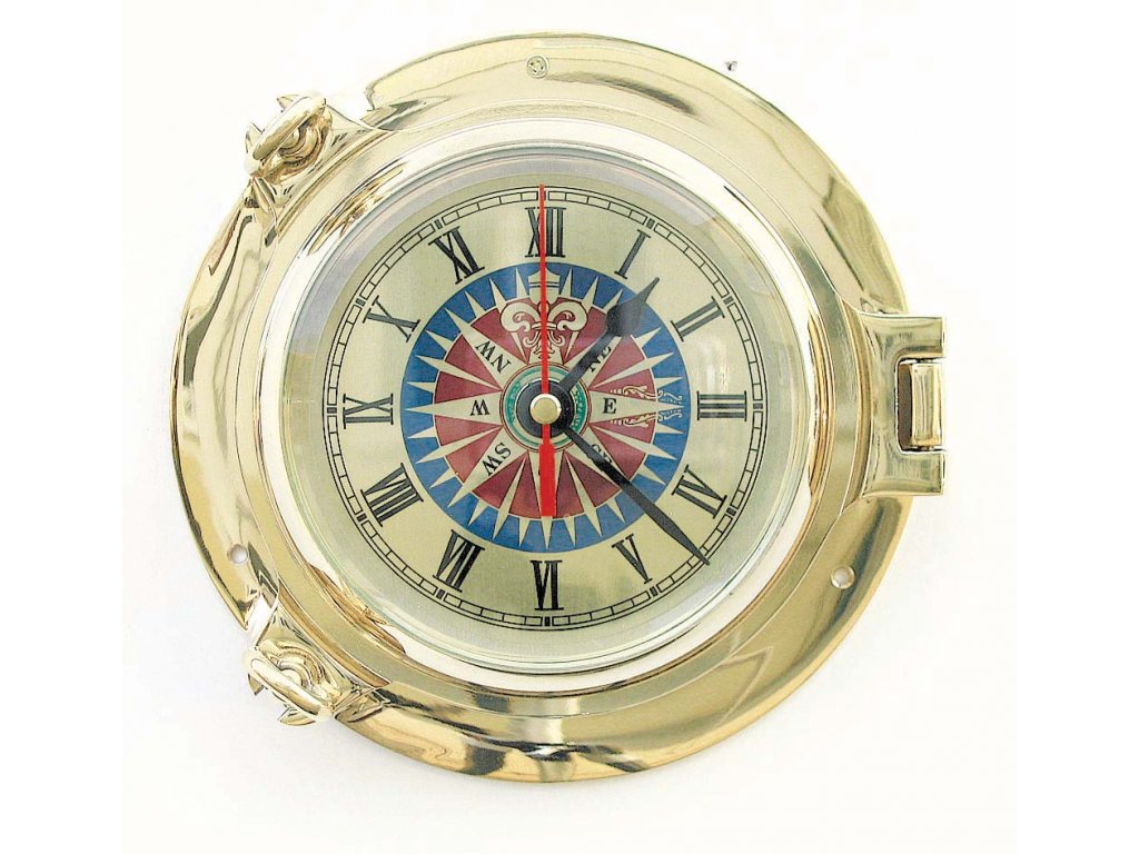 Lodní nástěnné hodiny mosazné 14 cm 1248
