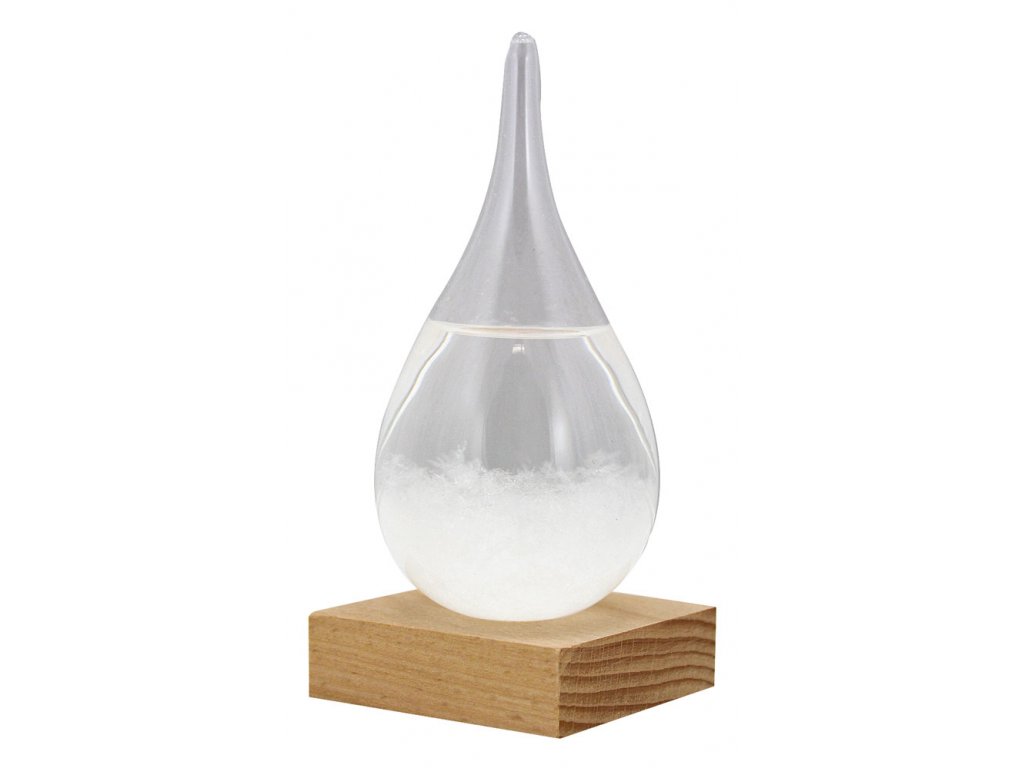 Bouřková sklenička - Stormglas ve tvaru kapky 14 cm 5970