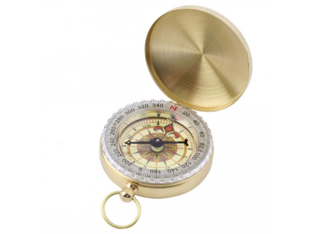 Zlatý kompas v kovovém pouzdru BZ0002 eShop