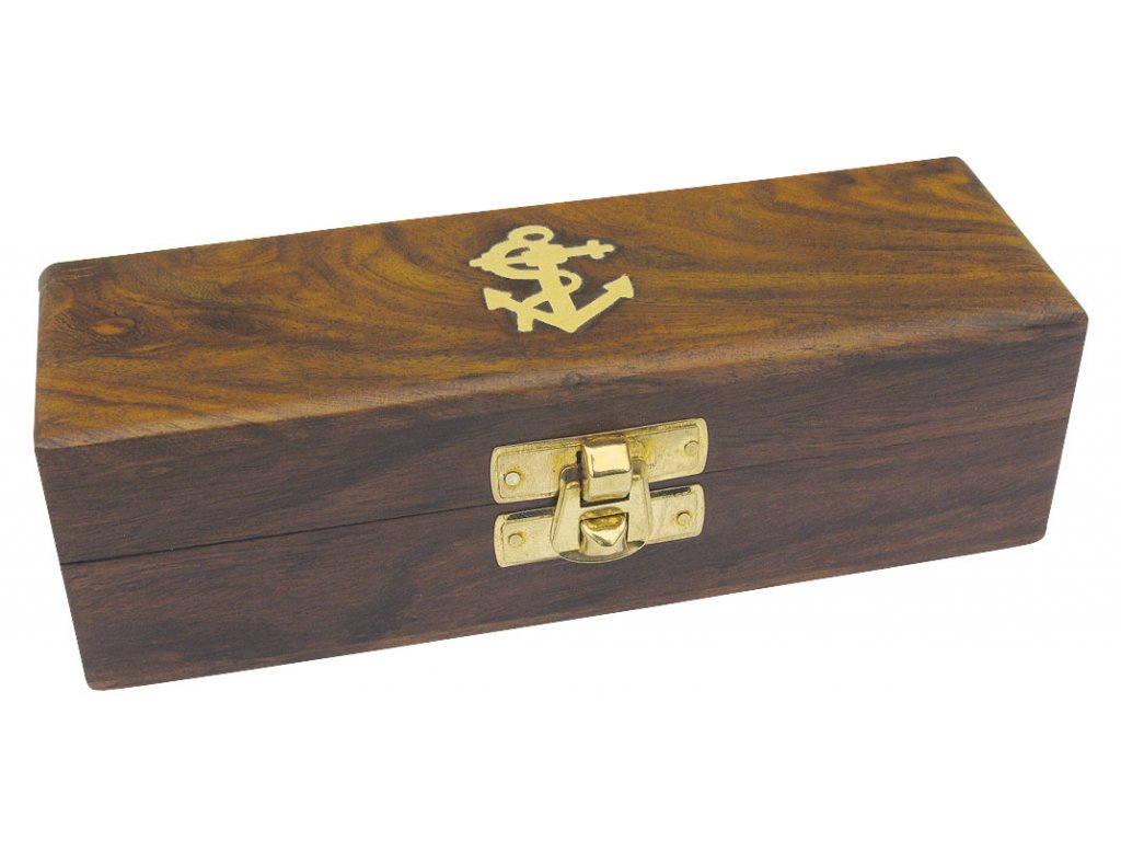Dřevěná truhla - box s kotvou 15 cm 2029