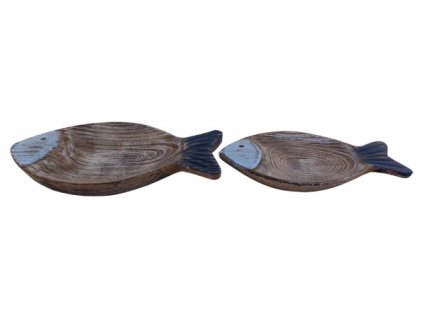 Skořápky - rybky šedo-modré - sada 2 ks 5468