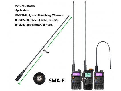 Anténa dualband Nagoya NA-771 38 cm SMA-F