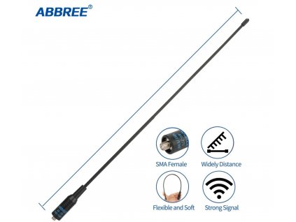 ABBREE AR-771 Dual Band anténa 38 cm SMA-F