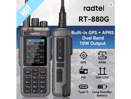 Radtel RT-880G GPS APRS  + Naprogramováno