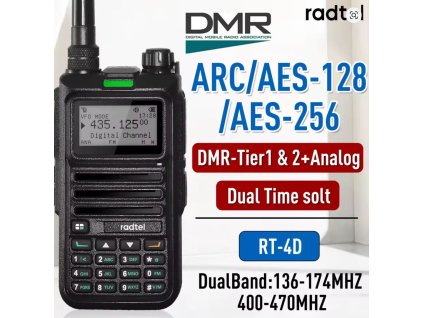 Radtel RT-4D – digitální/analogová DMR radiostanice, IP68