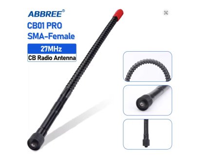 ABREE CB01 PRO CB Anténa 27 MHz SMA-F