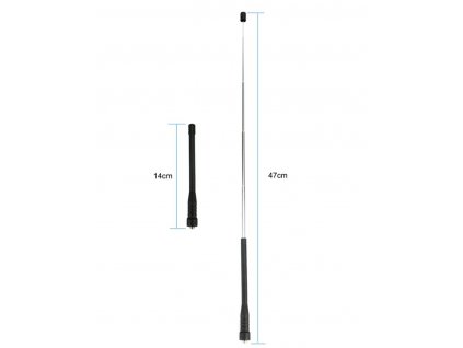 Dualband Anténa SMA-F teleskop 47 cm