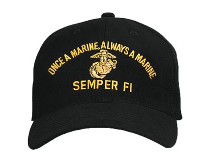 Čepice US MARINE SEMPER FI BASEBALL ČERNÁ