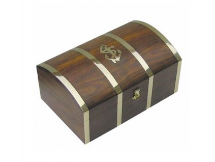 Dřevěná truhla - box s kotvou 22 cm