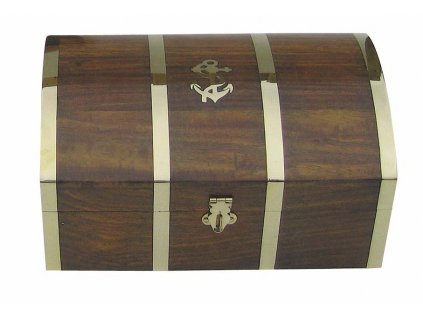 Dřevěná truhla - box s kotvou 26 cm
