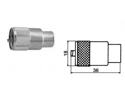 Konektor PL-9 SO239 RG-213