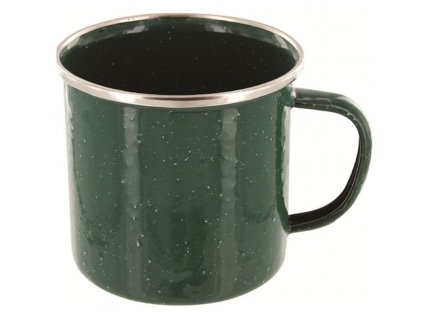 Hrnek plechový smaltovaný ZELENÝ - plecháček 350 ml