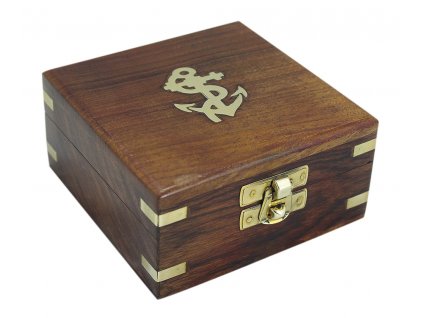 Dřevěný box 7,5x7,5 cm s kotvou 9457